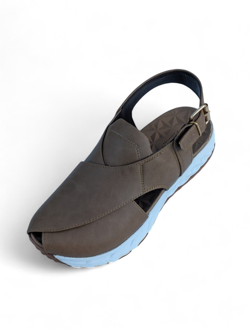 Olive Brown Peshawari Sketchers Chappal
